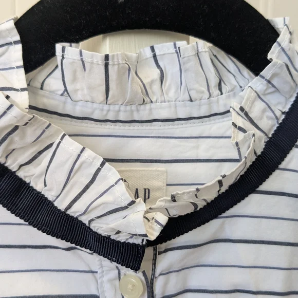 GAP Striped Shirt in White and Blue - Picture 5 of 10